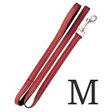 Hartz ハーツウォーカー リード ステッチ M 中型犬用 レッド