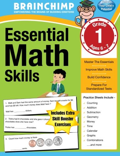 Essential Math Skills : 1st Grade Workbook For Ages 6-7