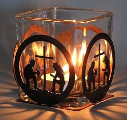 Couple Praying Votive Holder