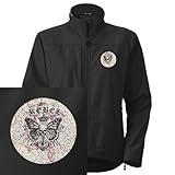 IMAGE OF Artsmith, Inc. Women's Embroidered Jacket Rebel Butterfly Skull Goth - XL