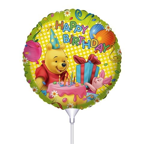 Childrens Toyshop  Toys : Winnie the Pooh Happy Birthday Balloon on a Stick S662034