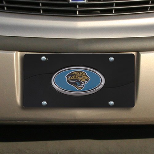 Jacksonville Jaguars Black Two-Toned Acrylic License Plate