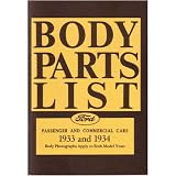 1933 1934 FORD Parts Book List Guide Catalog by Ford