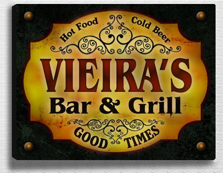 Vieira's Bar & Grill 14'' x 11'' Collectible Stretched Canvas