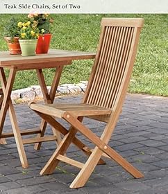 Buy Set Of 2 Plantation Grown Solid Teak Outdoor Side Chairs