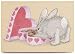 Stampabilities House Mouse Wood Mounted Rubber Stamp, Hoppy Valentine's Day