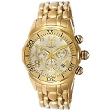 Invicta Men's Lupah Collection 23k Gold-Plated Watch Diver Chronograph Watch #3213