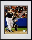 Justin Morneau 2008 MLB Home Run Derby Action Double Matted 8O x 10O Photograph in Black Anodized