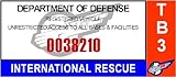 Thunderbirds - International Rescue Window Cling Parking Decal