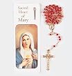 Bookmark Rosary - Sacred Heart of Mary - Bookmark and Full 14" Rosary - Exclusively from the Studios of Cromo NB (Milano, Italy)