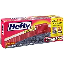 Hefty One Zip Value Pack Gallon Storage Bags, Case Pack, Nine - 30 Count Boxes (270 Bags)