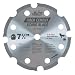 Malco FCCB7 7-1/4-Inch 4 Tooth PCD Fiber Cement Saw Blade with 5/8-Inch and Diamond Knockout Arbor