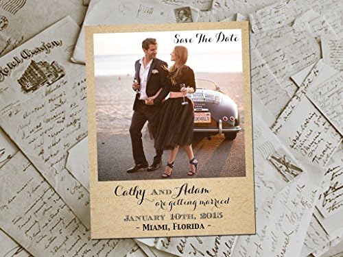 Wedding Save The Date Magnets - CarolynaDrive Vintage Photo Personalized 4.25"x5.5"