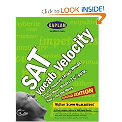 Kaplan SAT Vocab Velocity, Second Edition: Learn 623 Frequently Tested Words finished Music, Movies, TV, Sports, History, and the News (Kaplan SAT Verbal Velocity)