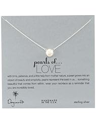 Dogeared "Pearls of . . . Love" Sterling Silver Large Pearl Necklace, 18"