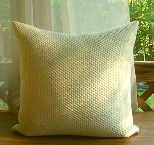 Custom Handmade Cream Color Pillow Cover - Large Solid Throw Pillows - Handmade Upholstery Heavy Textured Pillows