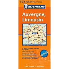 Carte routi�re : Auvergne - Limousin