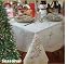 Seasonal Embroidered Design Tablecloth Beige 70" X 105"