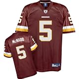 Donovan McNabb Jersey: Reebok Burgundy #5 Washington Redskins Replica Jersey - Medium