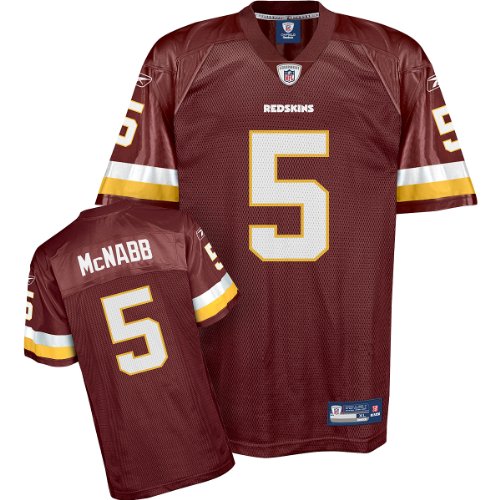 Donovan McNabb Jersey: Reebok Burgundy #5 Washington Redskins Replica Jersey - Medium