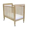 LA Baby Quality Hardwood Window Crib - Natural