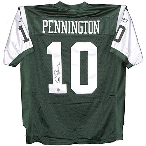 Mounted Memories New York Jets Chad Pennington Signed Authentic Jersey