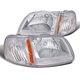 1997 - 2003 FORD F150 XL XLT LARIAT HEADLIGHTS + CORNER SIGNAL LIGHTS CHROME by Spec-D Tuning