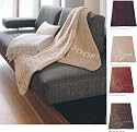 Exclusive Wohndecke von JOOP "Logo Allover", 150x200 cm, Piemont-Rosine