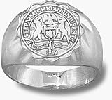 Eastern Michigan Eagles Seal Men's Ring Size 10 1/2 - Sterling Silver Jewelry