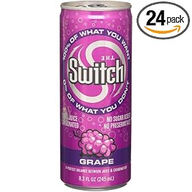 The Switch Carbonated Juice, Grape,  8  Ounce Cans (Pack of 24)