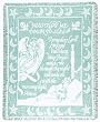Green "Now I Lay Me Down to Sleep" Baby Afghan Throw Blanket 36" x 42"