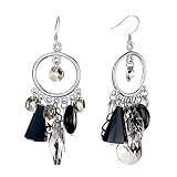 Pugster Classic Black Clear Swarovski Crystal Chandelier Dangle Earrings