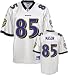Derrick Mason Jersey: Reebok White Replica #85 Baltimore Ravens Jersey - Medium