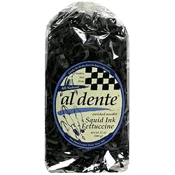 Al Dente Squid Ink Fettuccine, 12-Ounce Bag (Pack of 6)