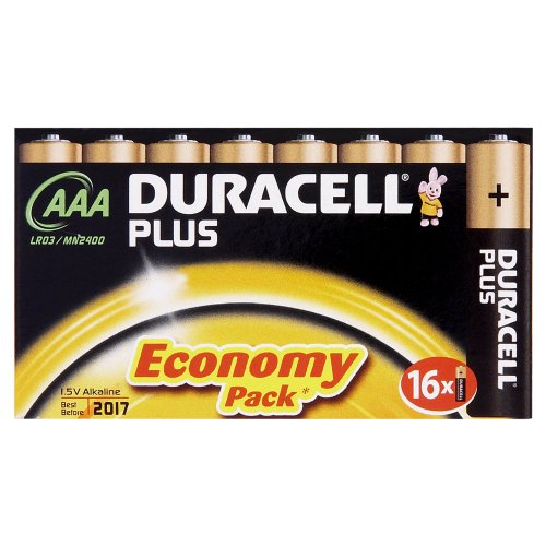 Duracell Plus MN2400 Alkaline AAA Batteries - 16-Pack