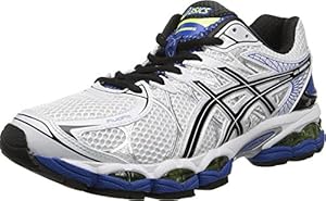 ASICS Men's Gel-Nimbus 16 Running Shoe,White/Black/Royal,9.5 M US