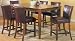 7 Piece Cherry Brown Counter Height Dining Set