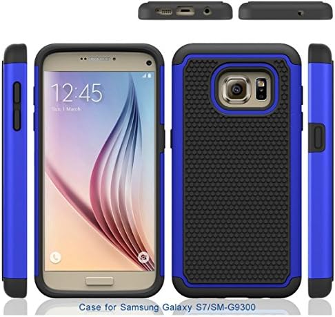 Samsung Galaxy S7 Case IIYBC® Ballistic Plastic Silicone Rugged Case Cover for Samsung Galaxy S7 Protective Mobile Phone Case with Soft Silicone Cover (Blue)