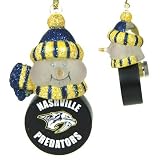 Sc Sports Nashville Predators Light-Up Snowman Puck Ornament 3-Pack Set Of 3