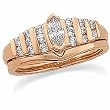 18K Rose Gold Diamond Wedding Set - 0.50 Ct.