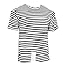 Genuine Russian Marines TELNYASHKA T-Shirt - Black Striped Short Sleeved Top