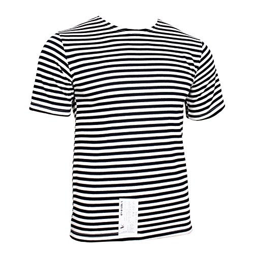 Genuine Russian Marines TELNYASHKA T-Shirt - Black Striped Short Sleeved Top