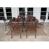 Coco Palm Patio 7 Piece Slatted Dining Group