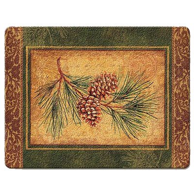 Rustic Pinecone Lodge Glass Cutting Board Kitchen