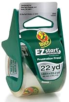 Henkel 7307 Duck 1.88-Inch-by-22.2-Yard EZ Start Carton Sealing Tape with Dispenser, Clear