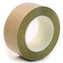 CS Hyde PTFE Coated Fiberglass Fabric With Silicone Adhesive, Brown 2 inch x 18 yards
