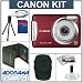 Canon PowerShot A480 Digital Camera Kit, Red with 2 GB SD Memory Card, Deluxe Carry Case, Mini Table Top Tripod, Neck Strap, Memory Card Wallet, Screen Protecters for LCD Screen, Cleaning Fluid with Cloth