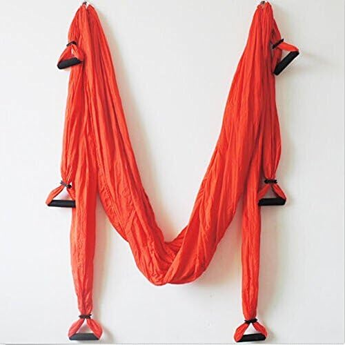 Yoga swing trapeze - (orange) sling inversion for back pain relief strength decompression Pilates