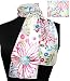 Scarf Pink Blue Multi Flower Neckerchief 13"x60"