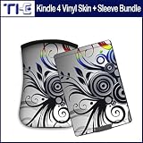 Taylorhe Amazon Kindle 4 Vinyl Skin and Matching Neoprene Zipless Sleeve